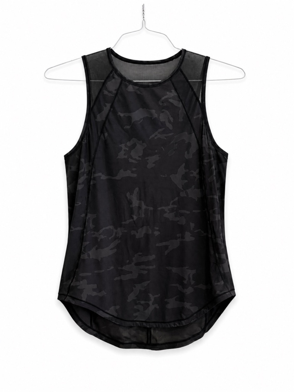 Lululemon Black Camo Mesh Racerback Tank Top Size 8